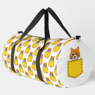 Pocket Pet Cat Pattern Duffle Bag