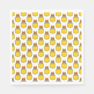 Pocket Pet Cat Pattern Napkin