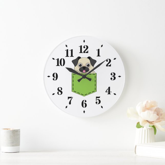 Pocket Pet Dog Large Clock (Home)