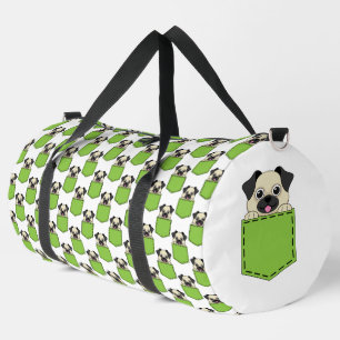 Pocket Pet Dog Pattern Duffle Bag
