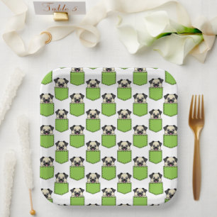 Pocket Pet Dog Pattern Paper Plate