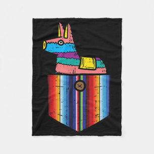 Pocket Pinata Serape Cinco De Mayo Mexican Fiesta  Fleece Blanket