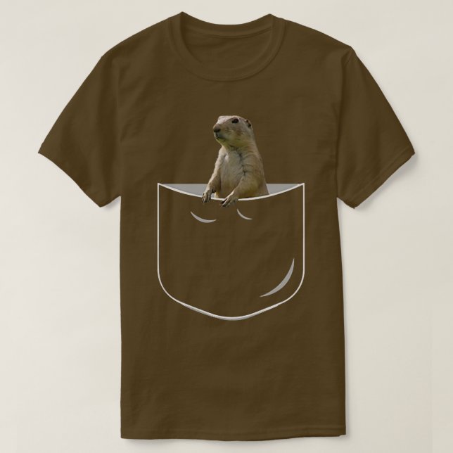 Pocket Prairie Dog, Funny Prairie Dog In Pocket  T-Shirt (Design Front)