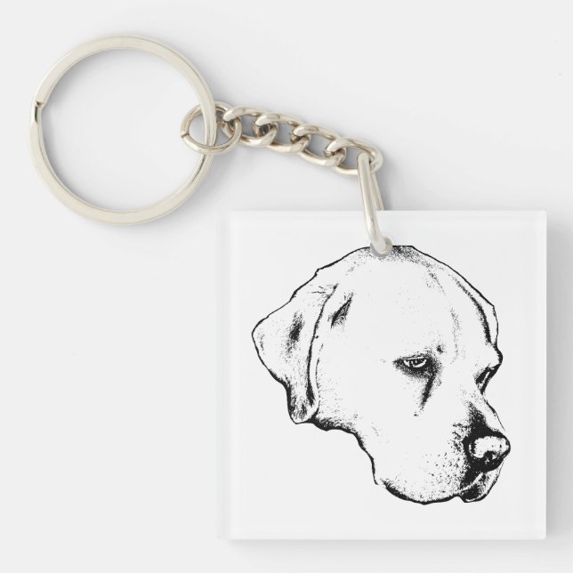 Pocket profile charm key ring (Front)