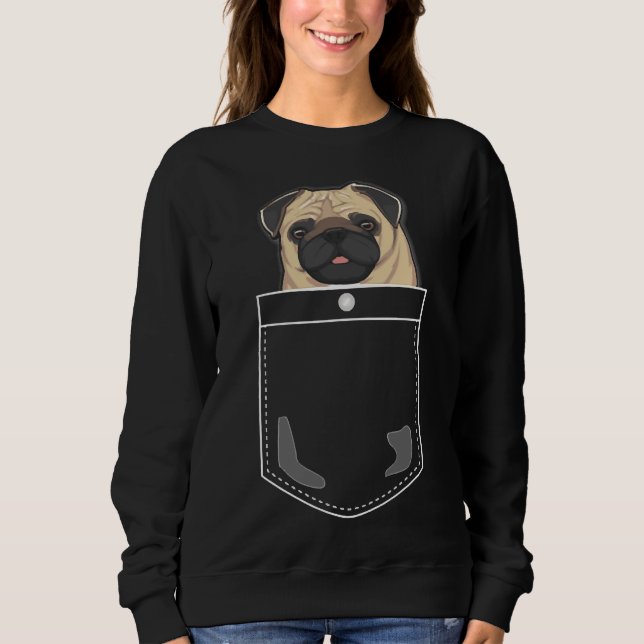 Pocket Pug - Dark Classic T-Shirt 198 Sweatshirt (Front)