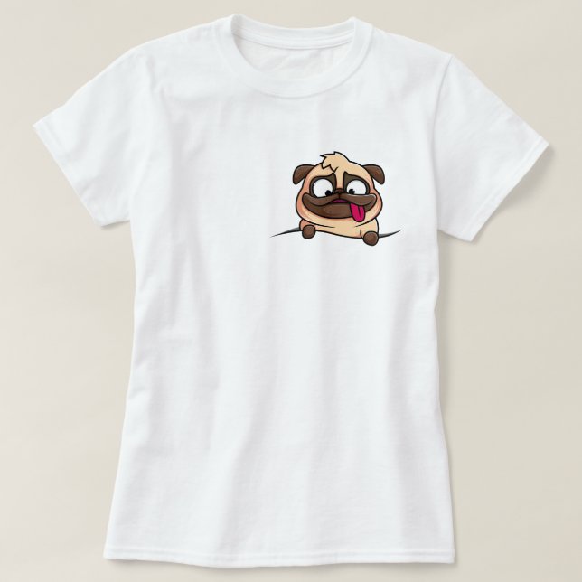 Pocket Pug T-Shirt (Design Front)