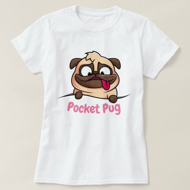 Pocket Pug T-Shirt (Design Front)