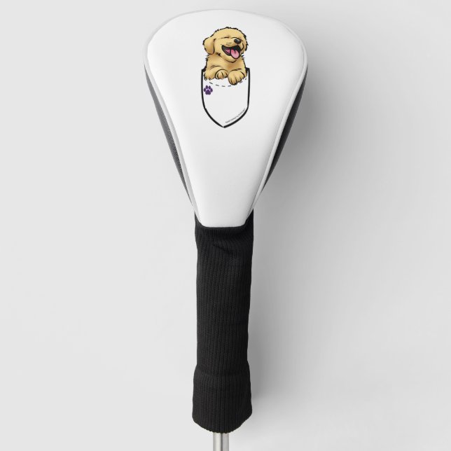 Pocket Puppiez - Golden Retriever  Golf Head Cover (Front)