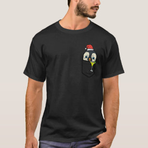 Pocket Santa Penguin Cute Christmas In July Summer T-Shirt
