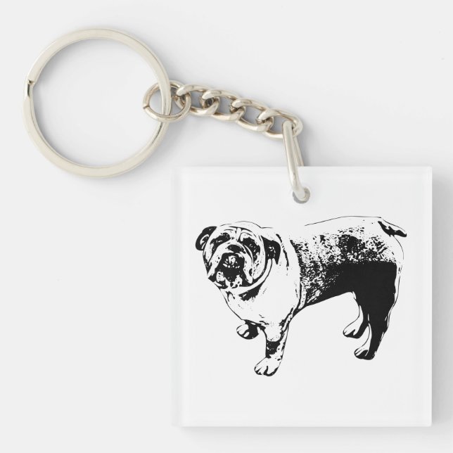 Pocket Signal, Bulldog Joy Key Ring (Front)