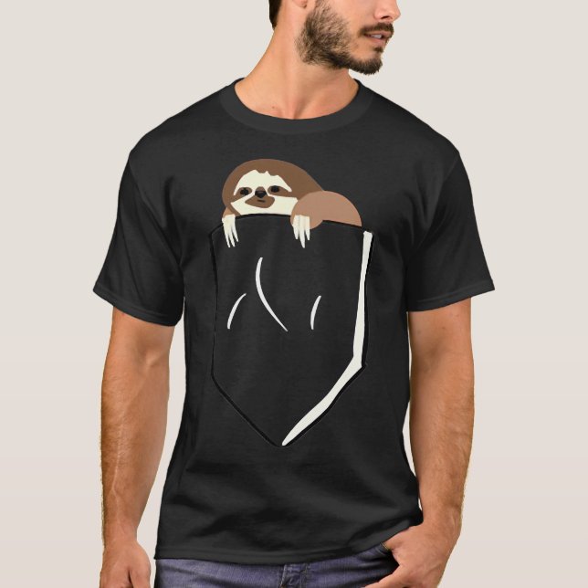 Pocket Sized Sloth T-Shirt (Front)