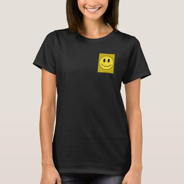 Pocket Smiling Face Costume Happy Cute Smile Trend T-Shirt (Front)