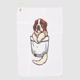 Pocket St Bernard Puppy  Golf Towel