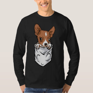 Pocket Style Adorable Chihuahua Puppy And Cute T-Shirt