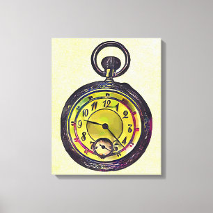 Pocket watch canvas print