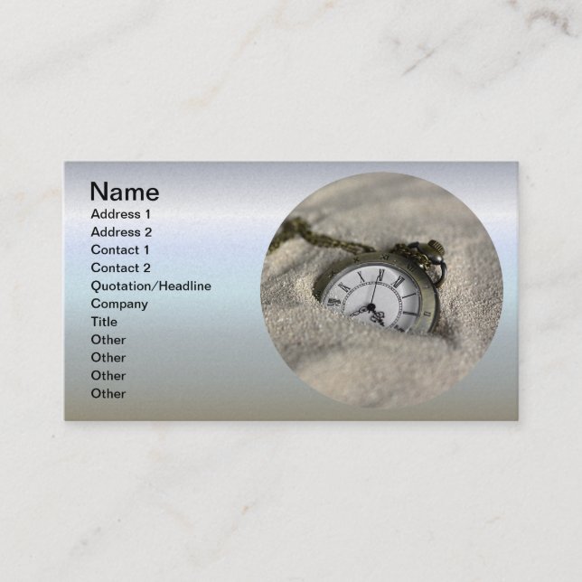 Pocket Watch  - The Sands of Time Business Card (Front)
