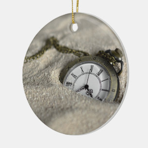 Pocket Watch  - The Sands of Time Ceramic Tree Decoration