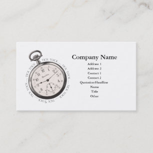 Pocket Watch Tick Tock Business Card
