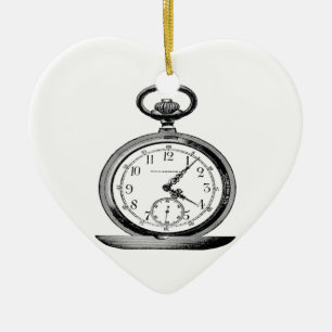Pocket Watch Vintage Ceramic Tree Decoration