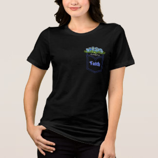 'Pocketful of Faith' t-shirt (faux pocket) Tri-Blend Shirt