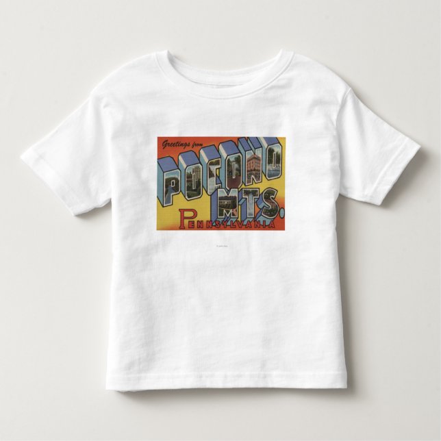Pocono Mountains - Large Letter Scenes Toddler T-Shirt (Front)