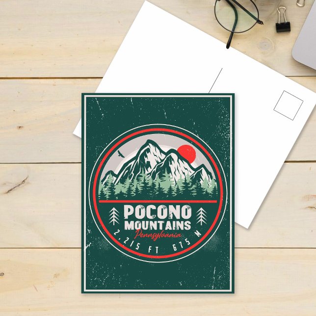 Pocono Mountains PA Retro Sunset Souvenirs Postcard (Creator Uploaded)