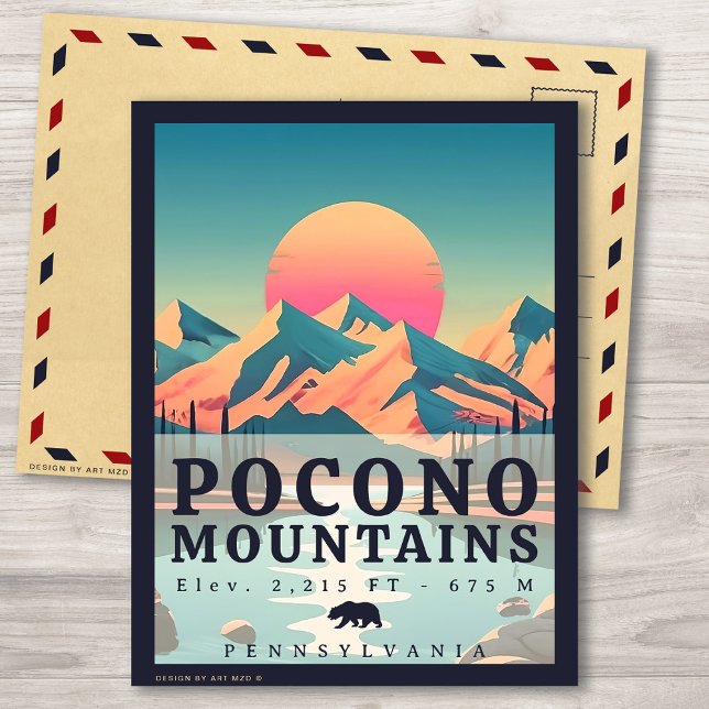 Pocono Mountains Pennsylvania Vintage Souvenirs Postcard (Creator Uploaded)