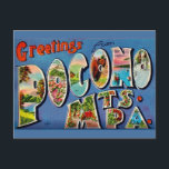 Pocono Mountains Vintage Postcard<br><div class="desc">A wonderful vintage postcard from the Pocono Mountains in Pennsylvania repurposed!</div>