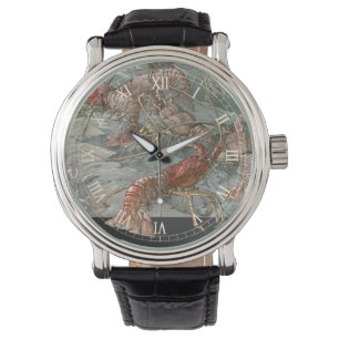 Pod of Lobsters in the Ocean, Vintage Art Nouveau Watch