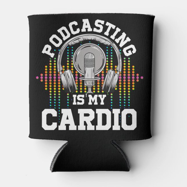 Podcast Content Creators Radio Show Podcasting Can Cooler (Front)