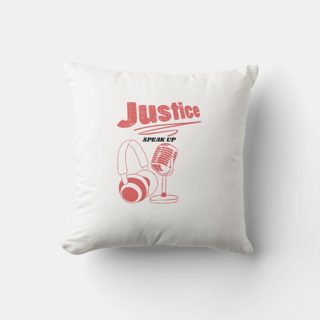 Podcast for Justice  Cushion (Front)