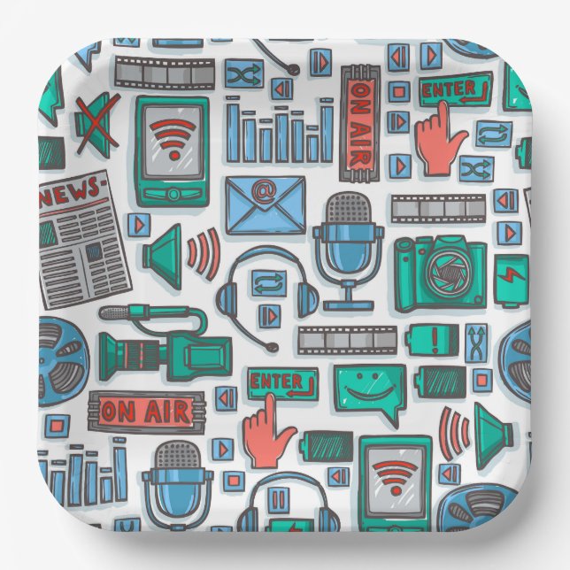 Podcast  paper plate (Front)
