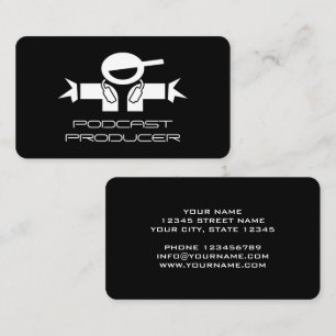 Podcast Producer Business Card Template