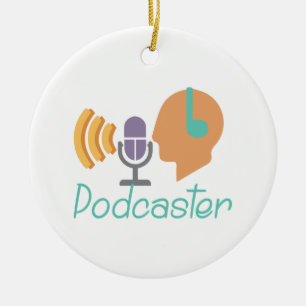 Podcaster Ceramic Tree Decoration