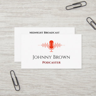 Podcaster DJ Disc Jockey Business Card