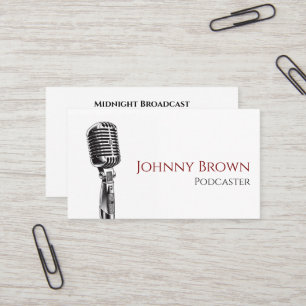 Podcaster DJ Disc Jockey Business Card
