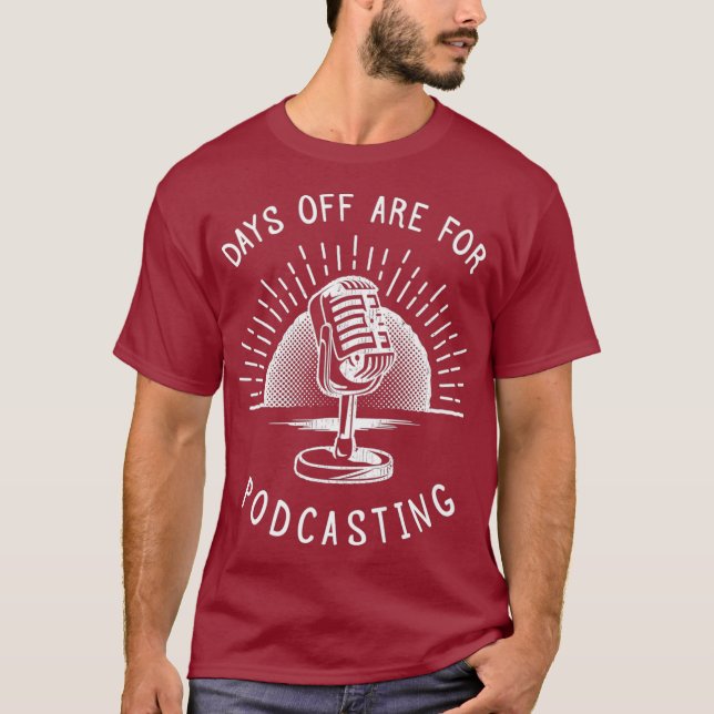 Podcasting  Funny Podcaster Gift Premium T-Shirt (Front)