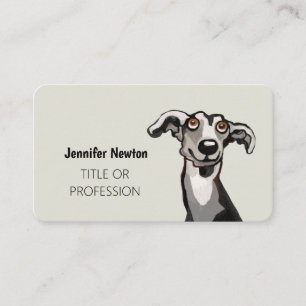 Podenco and Galgo drawing black and white and grey Business Card