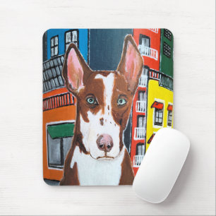Podenco in Town Painting by Alfred Fox Mouse Pad