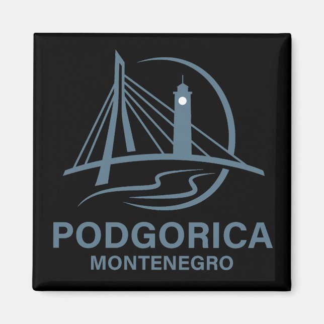 Podgorica Montenegro Europe Magnet (Front)