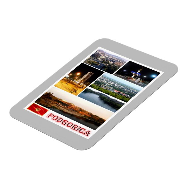 Podgorica - Montenegro - Mosaic - Magnet (Left Side)
