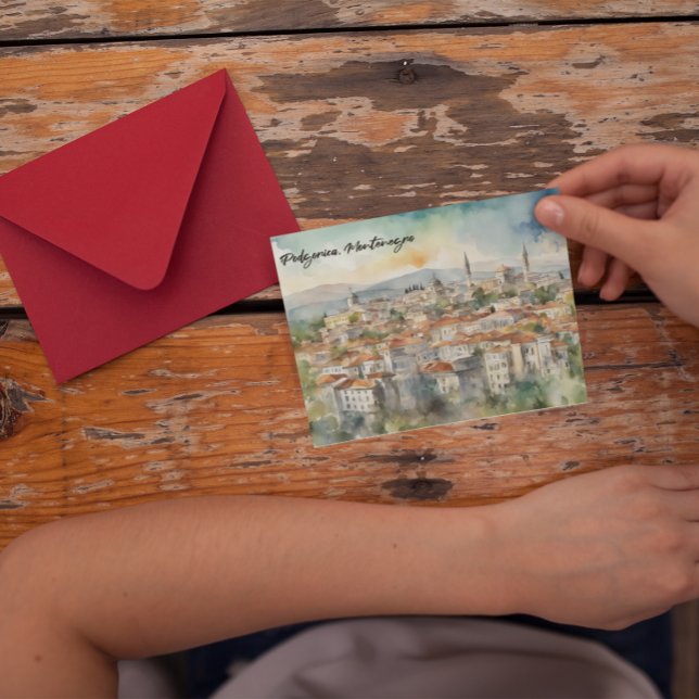 Podgorica Montenegro Panorama View Postcard (podgorica montenegro panorama view postcard)