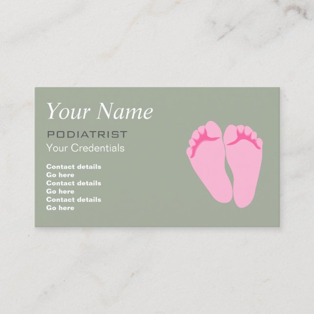 Podiatrist Chiropodist Price Business Cards (Front)
