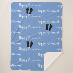 Podiatrist Feet Pattern Blue Sherpa Blanket