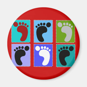 Podiatrist Gifts Popart Design of Feet Magnet