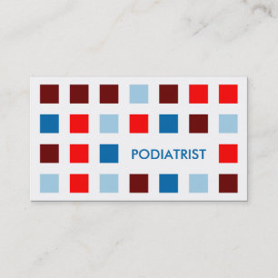PODIATRIST (mod squares) Business Card