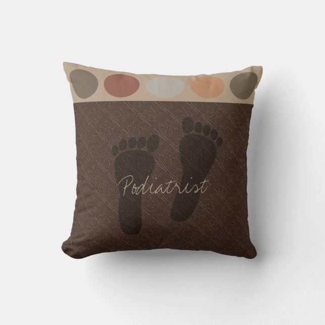 Podiatrist Nap Pillow Brown (Front)