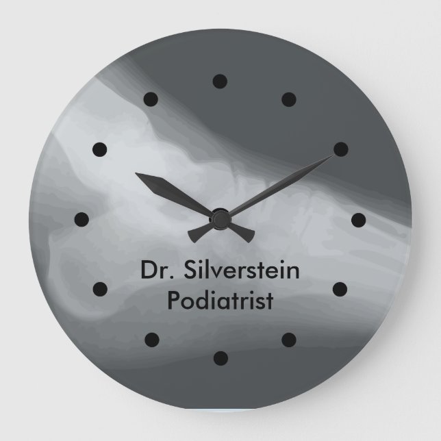 Podiatrist Office Foot X Ray Themed Clocks (Front)