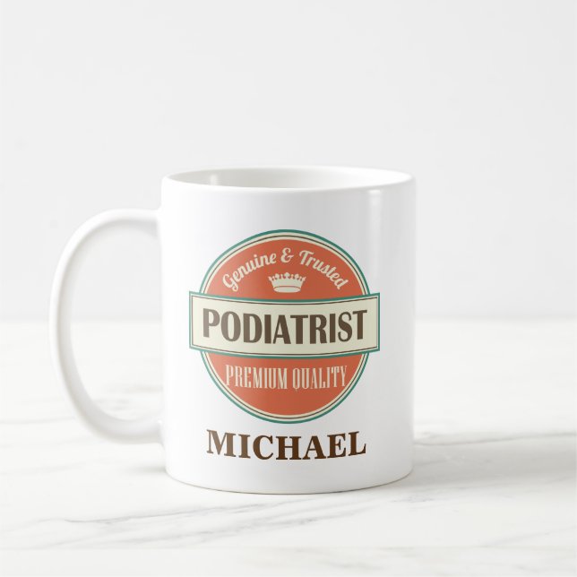 Podiatrist Personalised Office Mug Gift (Left)