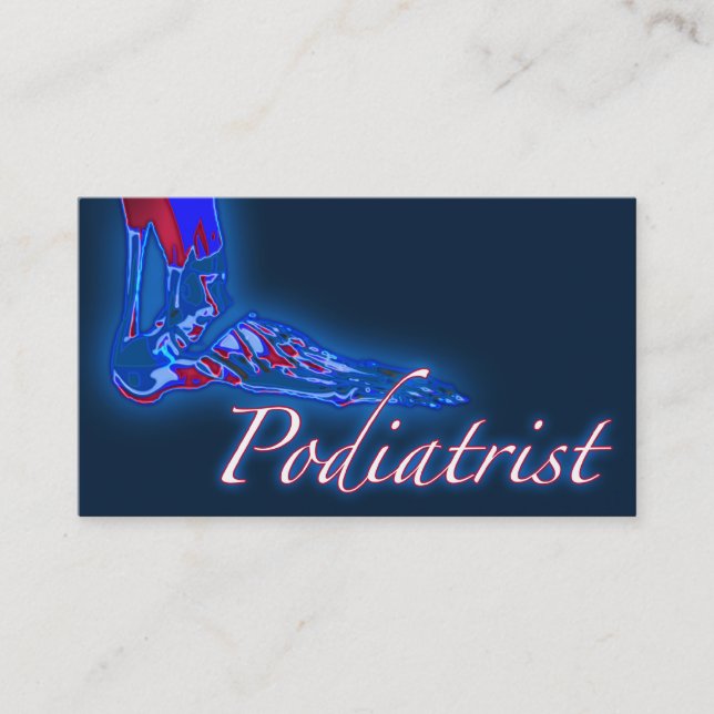 podiatrist X-RAY Business Card (Front)